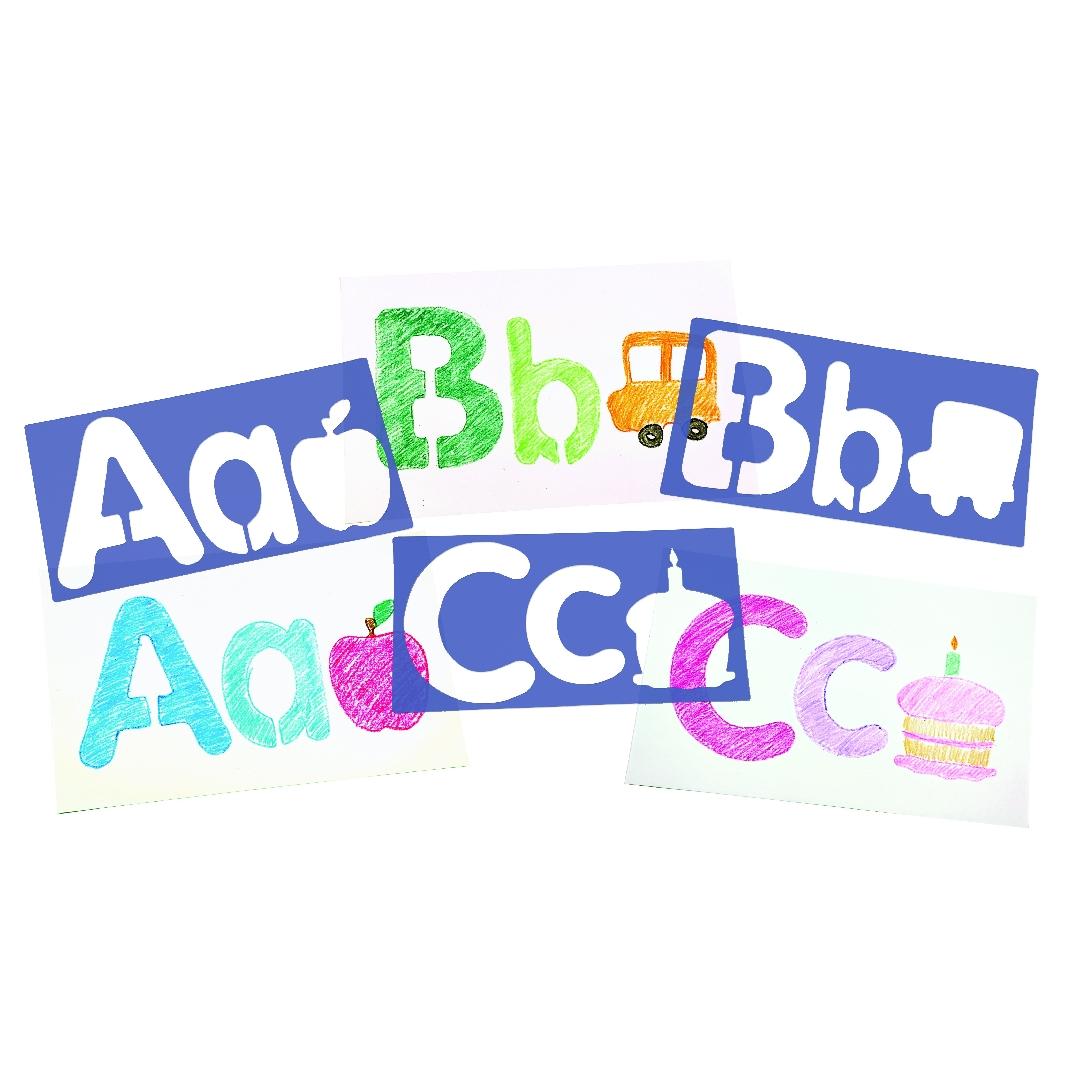 Big Alphabet & Picture Stencils (26pcs)