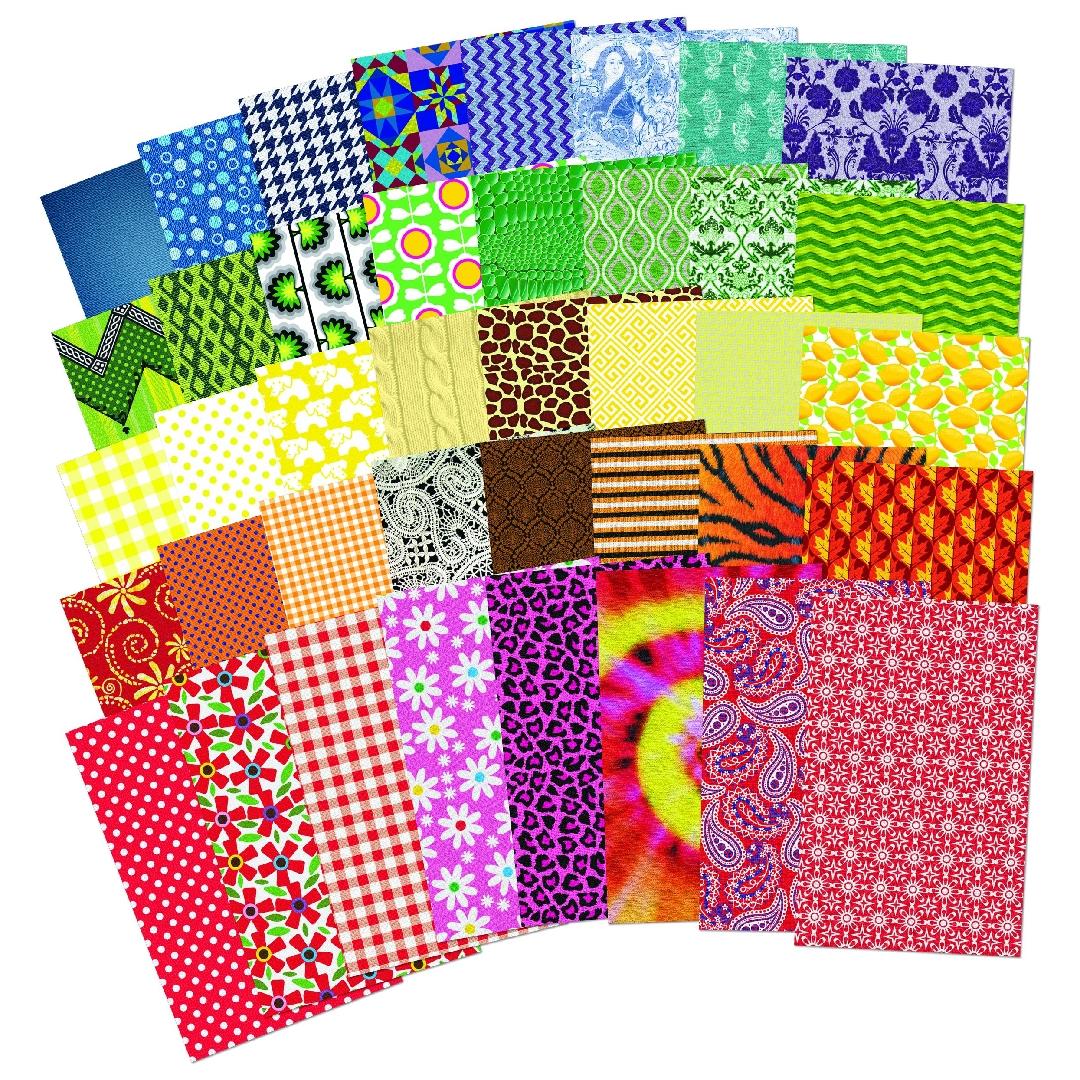 All Kinds of Fabric Paper (200pcs)