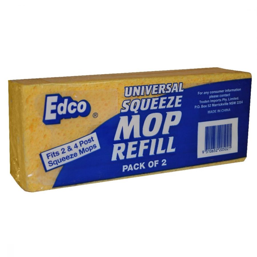 Premium Squeeze Mop Sponge Refill (2pk)