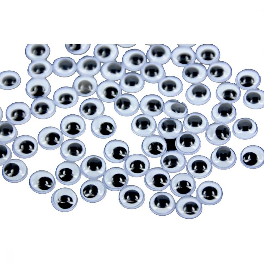 Adhesive Joggle Eyes 10mm (100pcs)