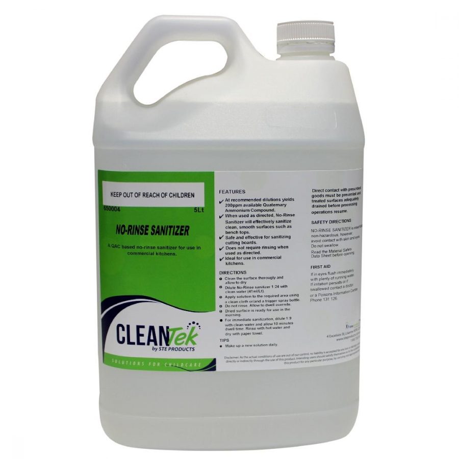 CleanTek No Rinse Sanitizer (5L)