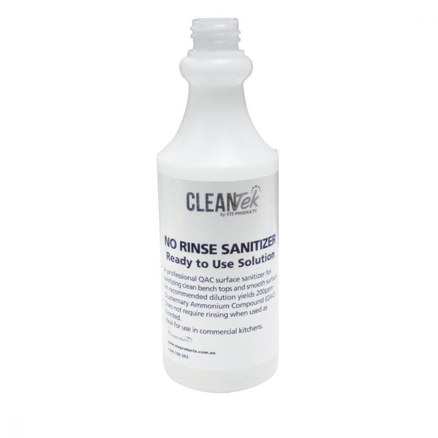 CleanTek No Rinse Sanitizer Sprayer Bottle Only