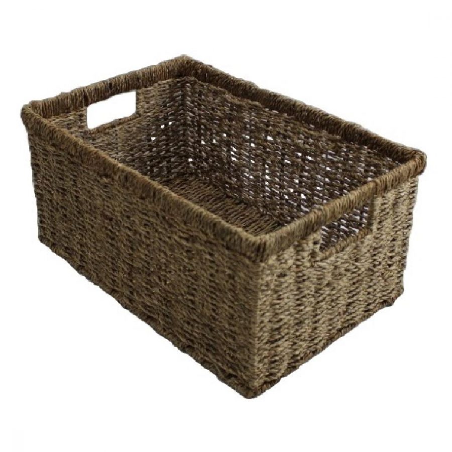 Small Rectangle Seagrass Basket 39x26.5x18.5cm
