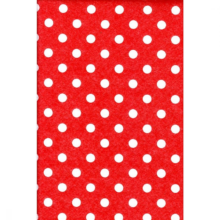 Felt Sheets - Red with Spots (10pcs)