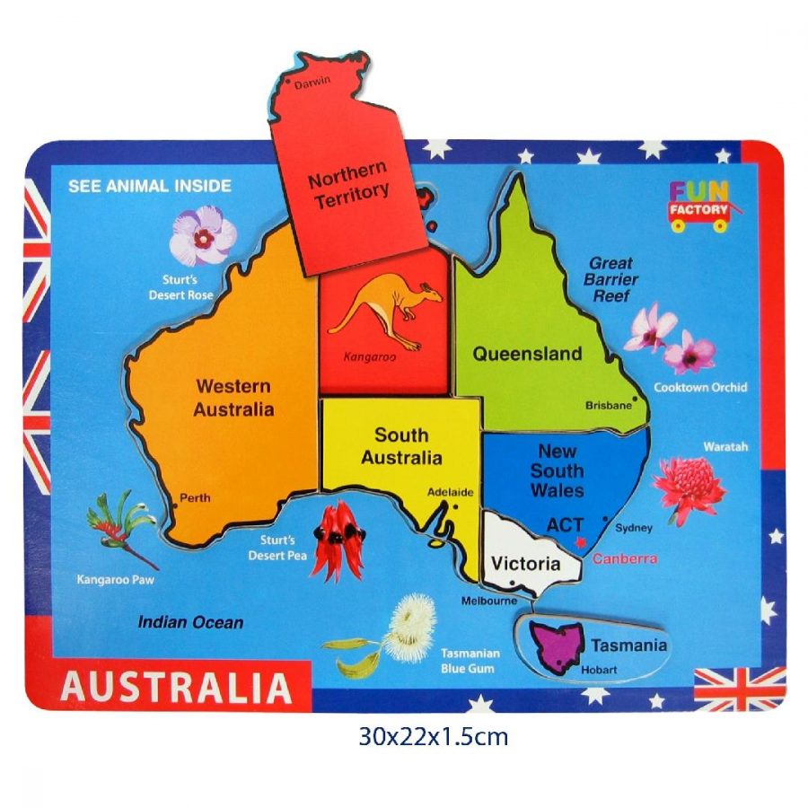 Map of Australia Raised Puzzle