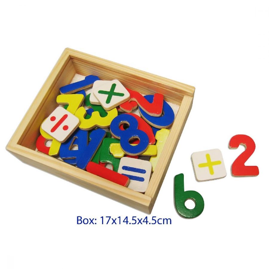 Wooden Magnetic Numbers (37pcs)