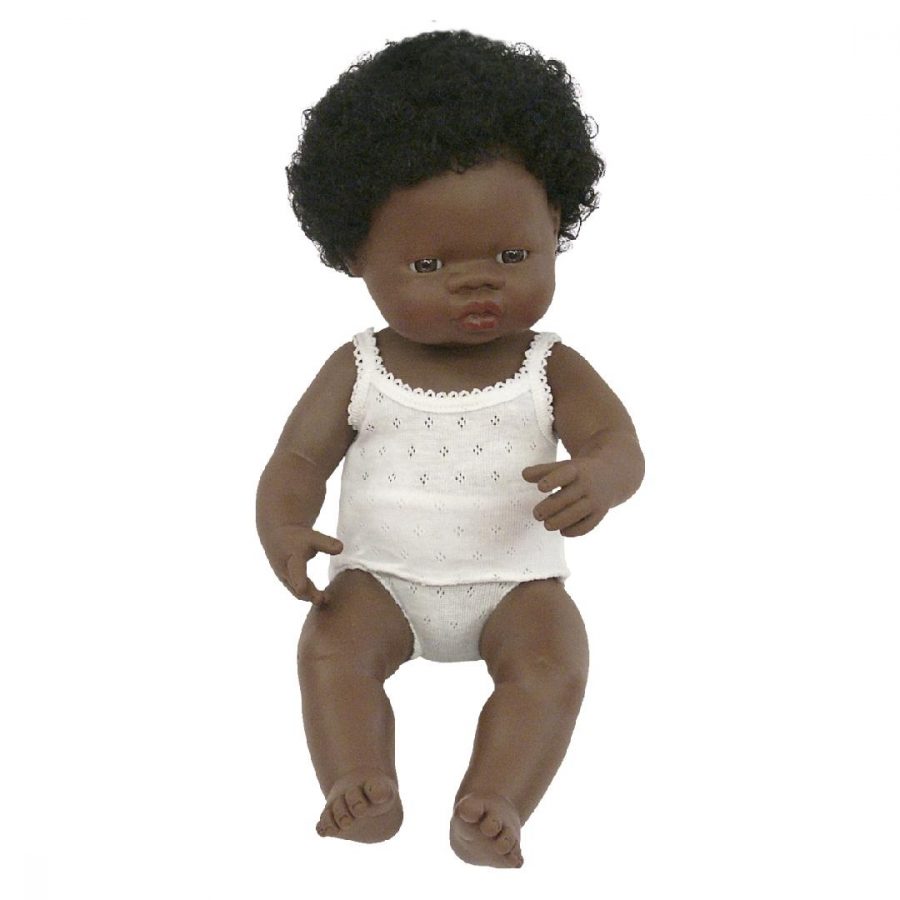 African Girl Doll with Hair 38cm
