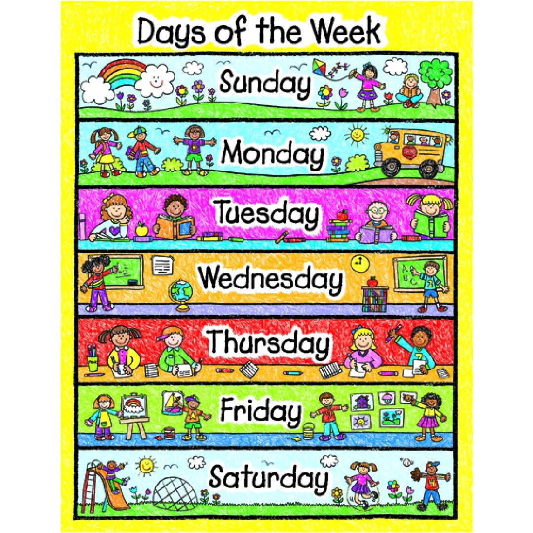Days of the Week Poster Step4