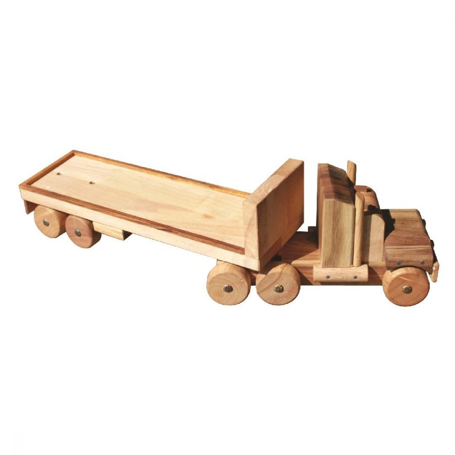 Natural Wooden Flatbed Truck