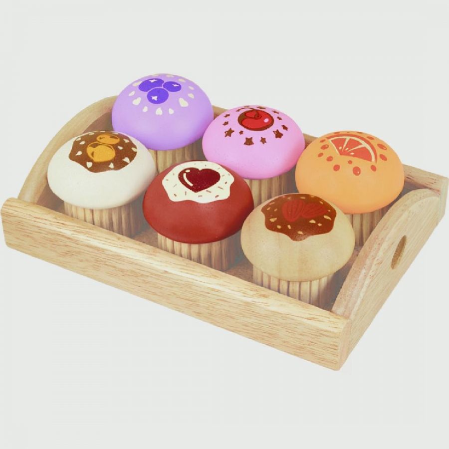 Premium Wooden Muffin Set (7pcs)