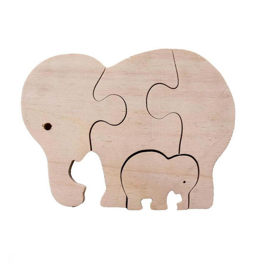 Wooden Elephant Baby Puzzle