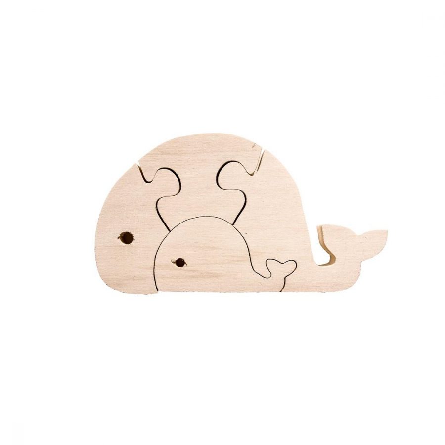 Wooden Whale Baby Puzzle