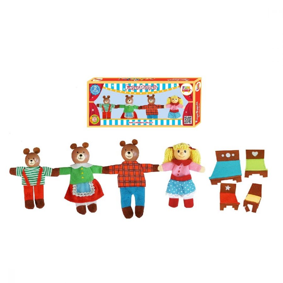Goldilocks Finger Puppets with Storybook (9pcs)