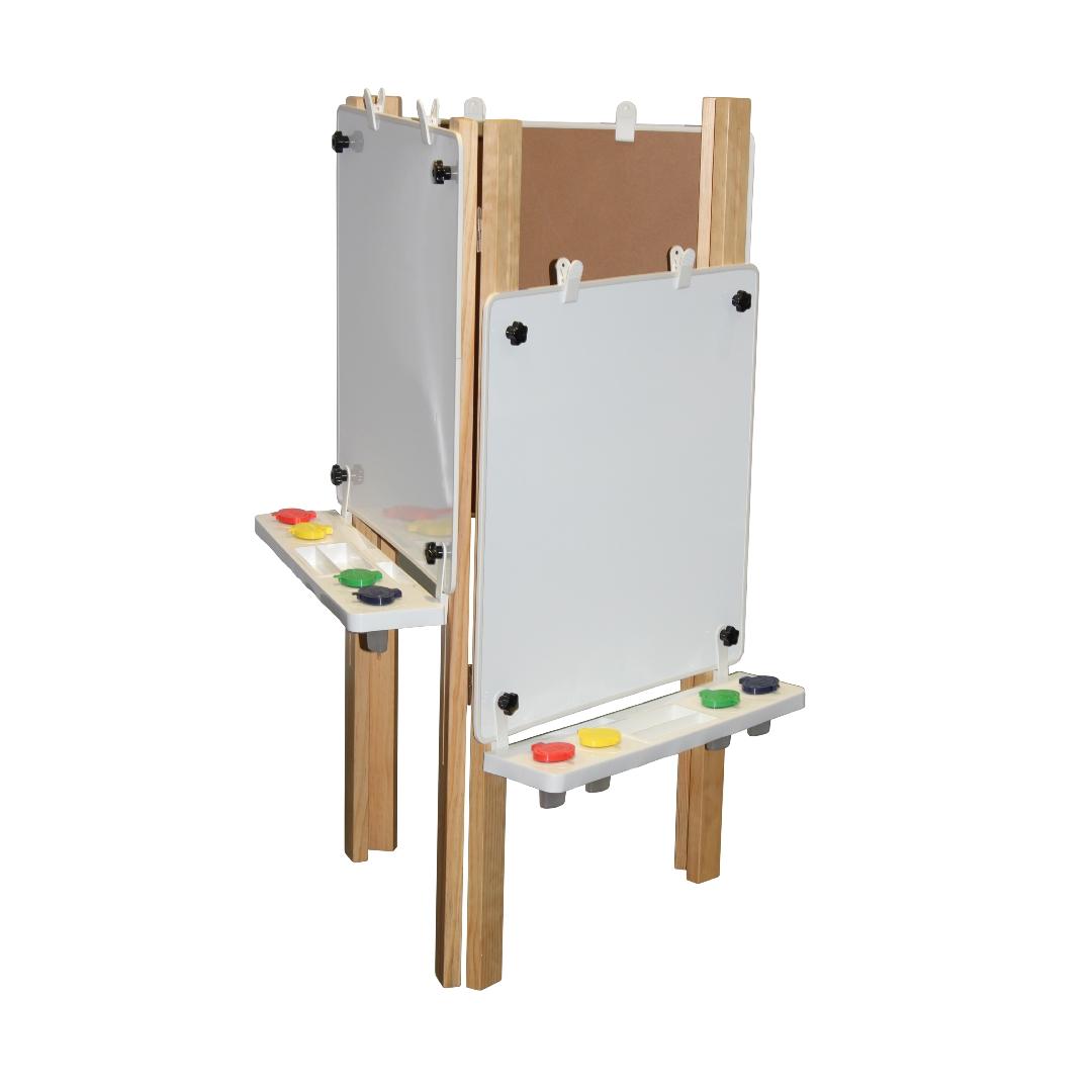 Natural Triple Easel Magnetic Whiteboard