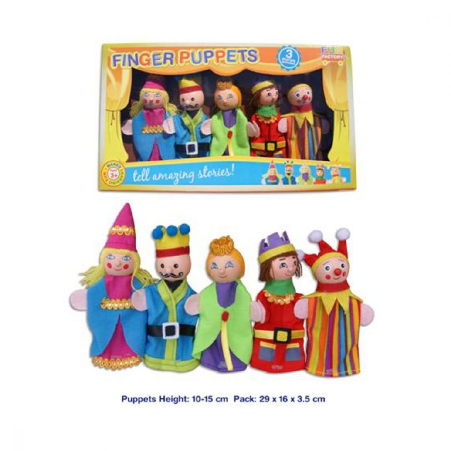 King & Queen Finger Puppets with Storybook (6pcs)