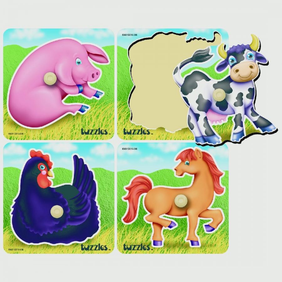 Toddler Farm Animal Puzzles (4pcs)