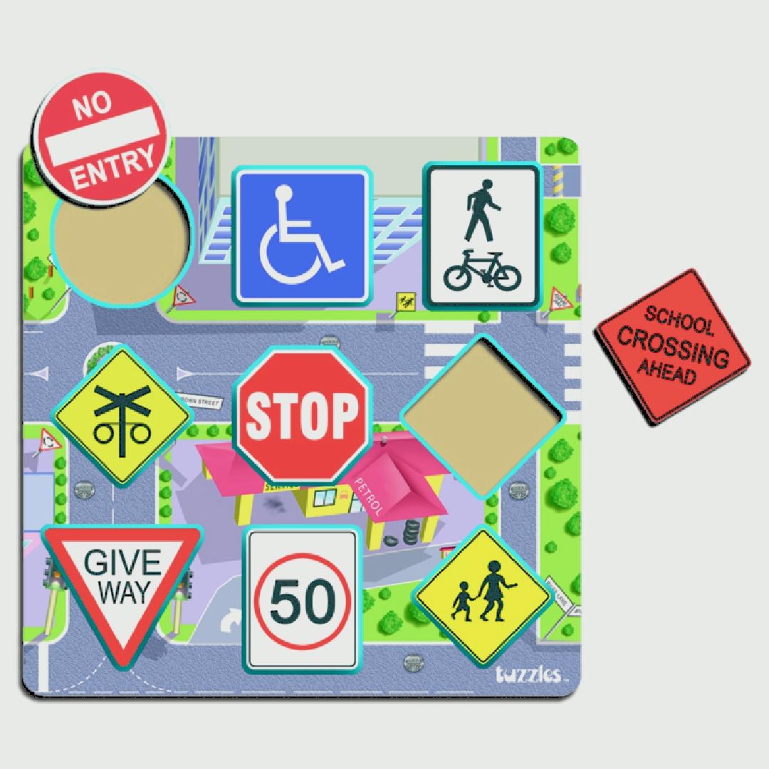 Road Traffic Signs Puzzle (9pcs)