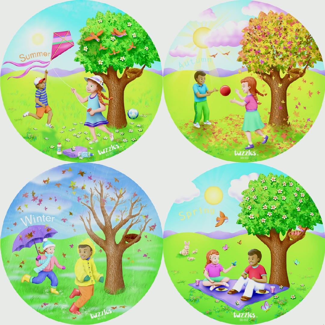 Four Seasons Puzzle Set (Set of 4)