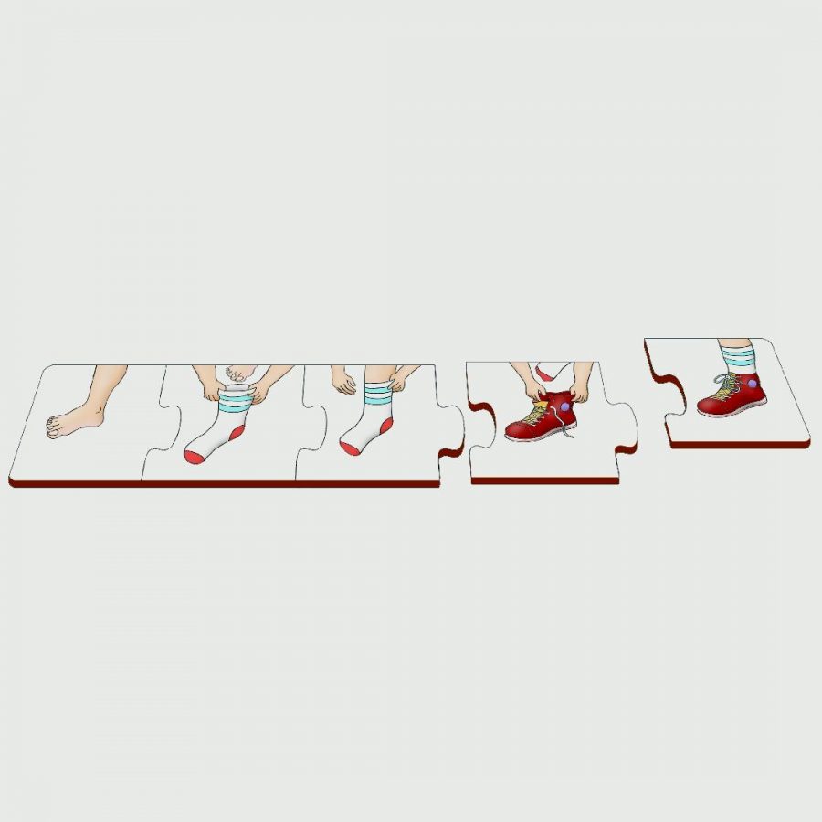 Sock and Shoe Sequence Puzzle (5pcs)