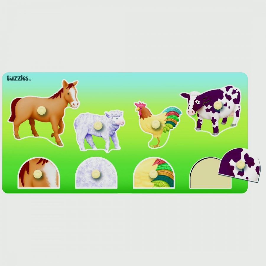 Matching Farm Animals Peg Puzzle (8pcs)
