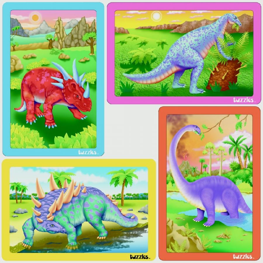 Dinosaur Flat Puzzles (Set of 4)