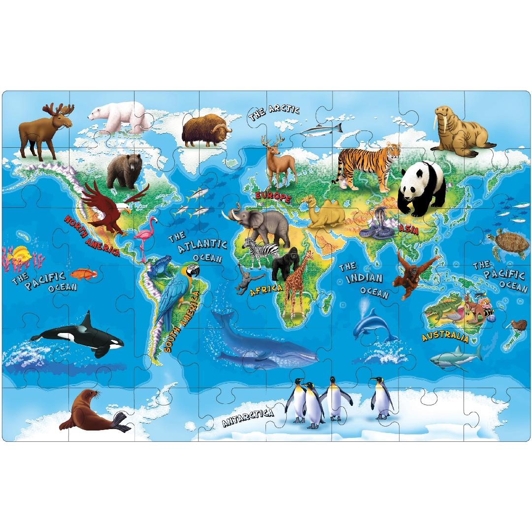 Animals of the World Floor Puzzle (48pcs)