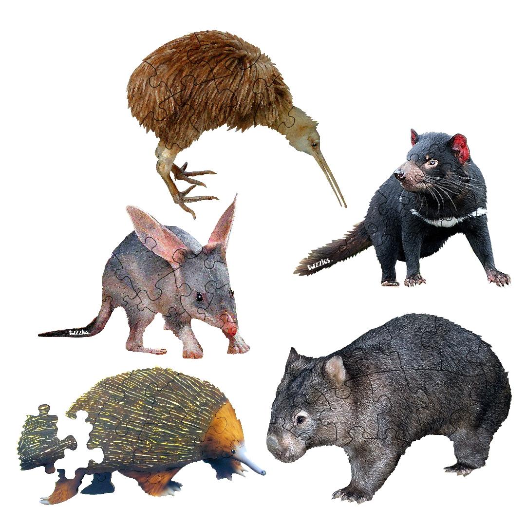Endangered Animals Table Puzzles (Set of 5)
