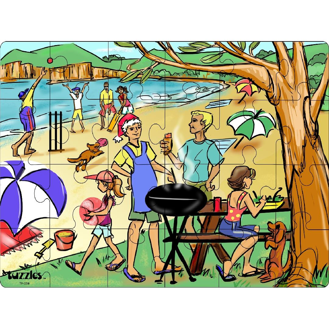 Australian Beach Barbeque Puzzle (24pcs)