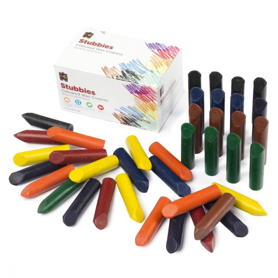 Coloured Stubby Crayons (40pcs)