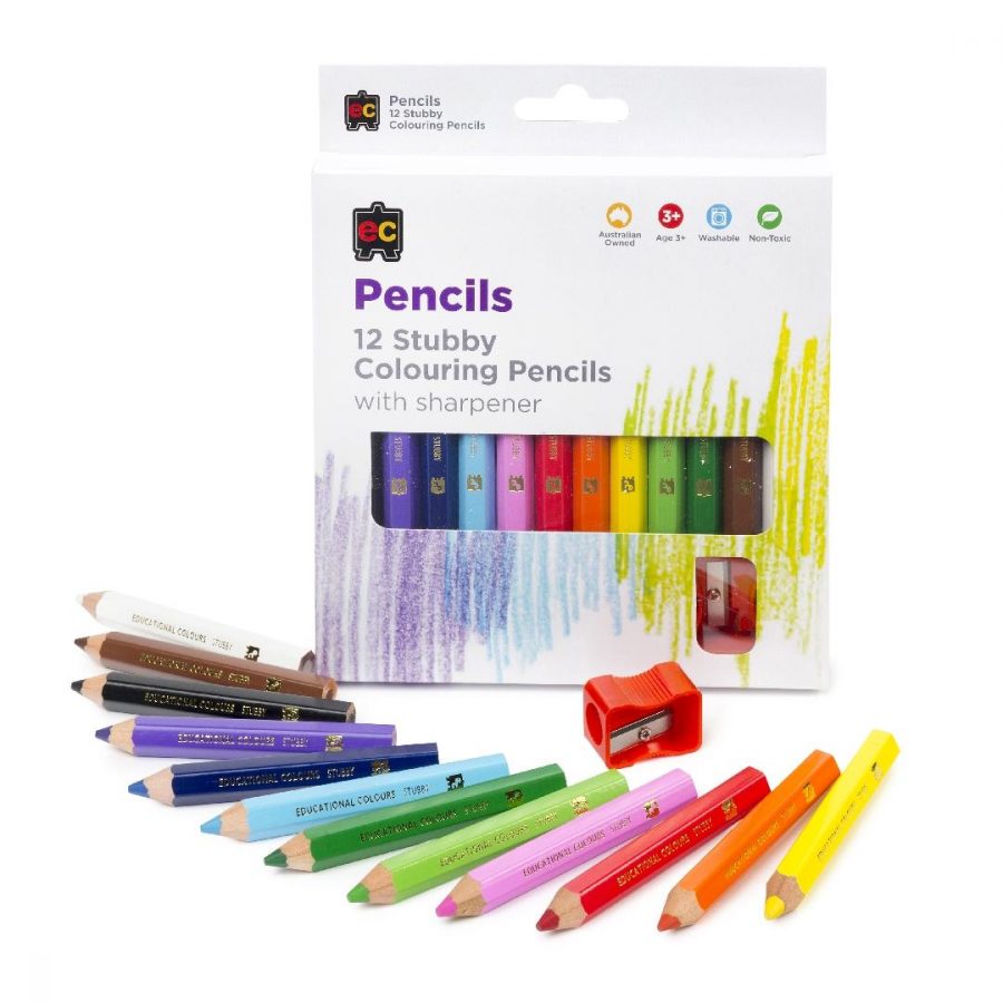 Jumbo Stubby Colouring Pencils (12pcs)