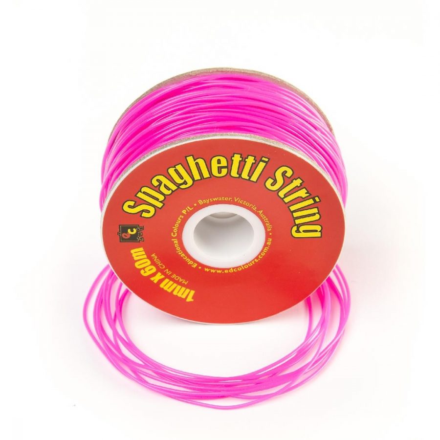 Spaghetti String Fluoro Pink (60m)