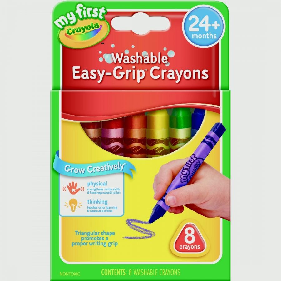 Crayola Washable Easy Grip Triangular Crayons (8pcs)