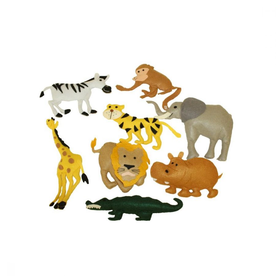 3D Felt Wild Animals (8pcs)