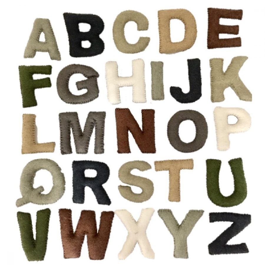 Large Natural Felt Letters (26pcs)