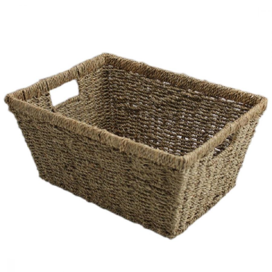 Seagrass Tapered Basket 38x28x18.5cm Light