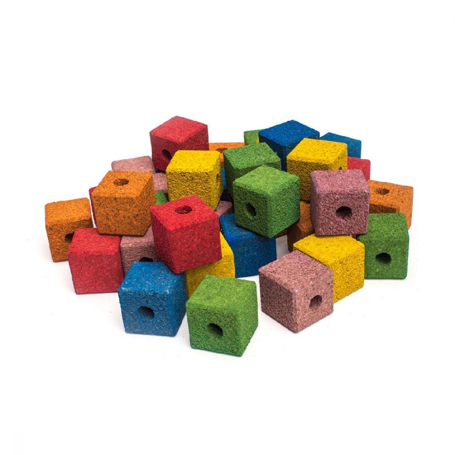 Coloured Cork Cubes (36pcs)