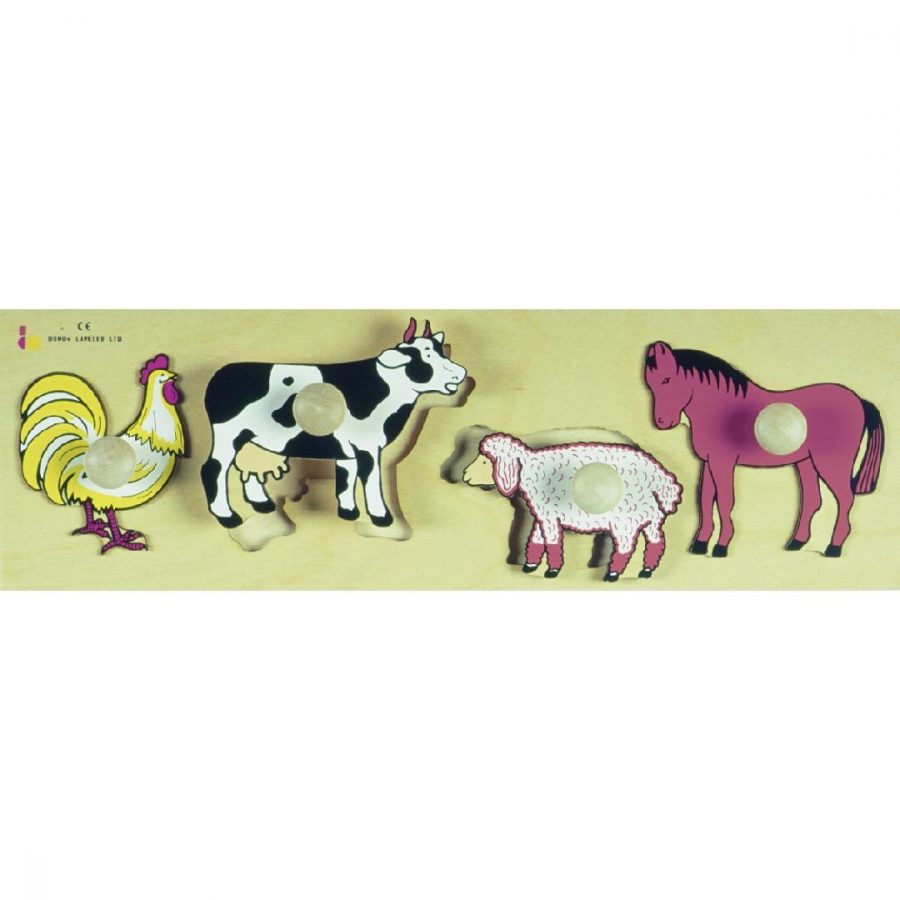 Giant Farm Animals Puzzle (4pcs)