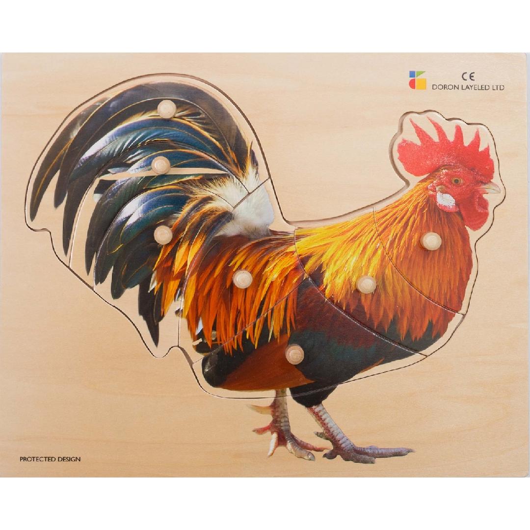 Real Rooster Peg Puzzle
