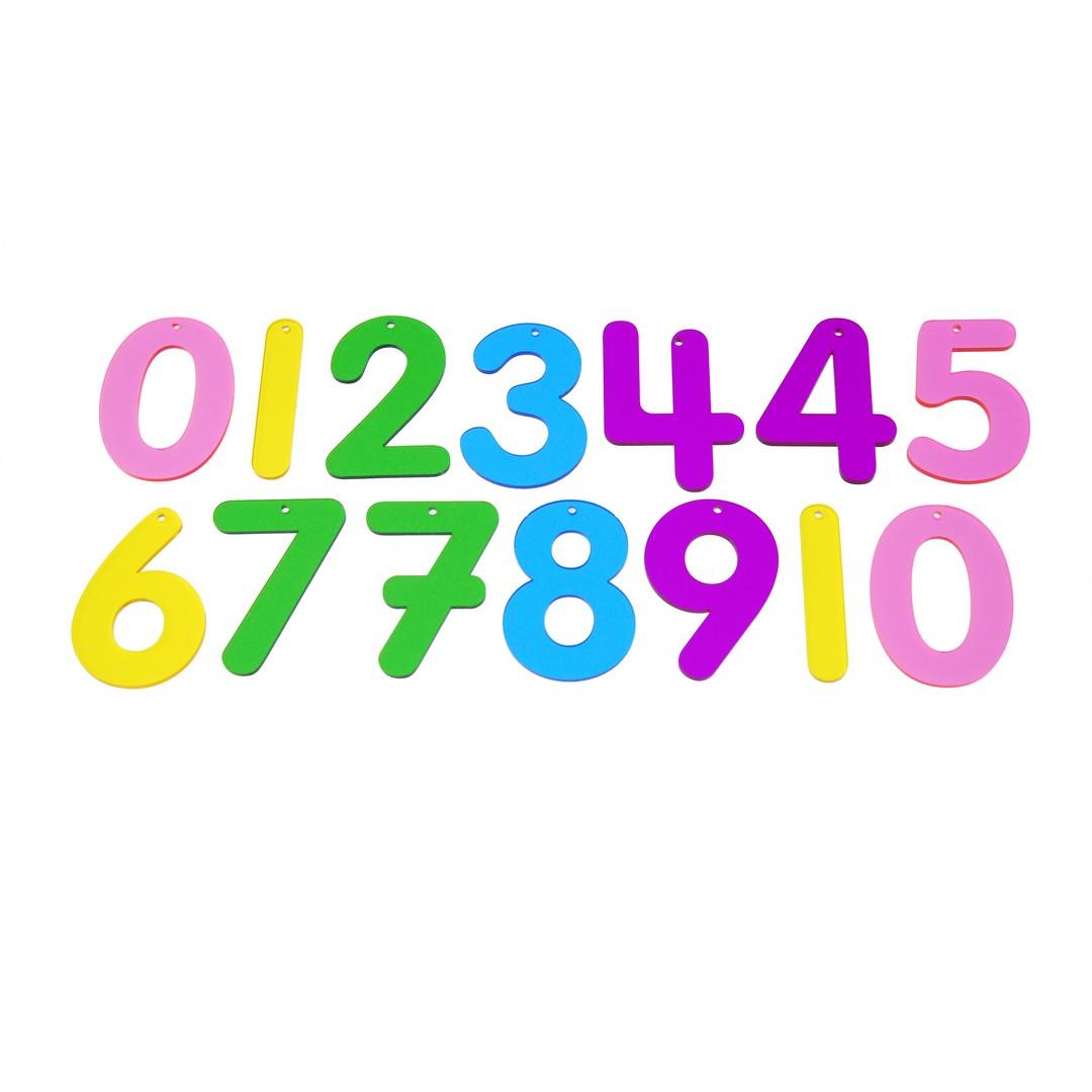 Translucent Rainbow Numbers (14pcs)