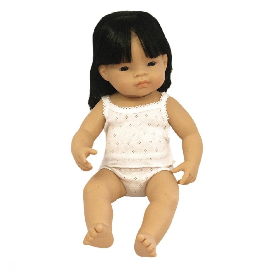 Asian Girl Doll with Hair 38cm