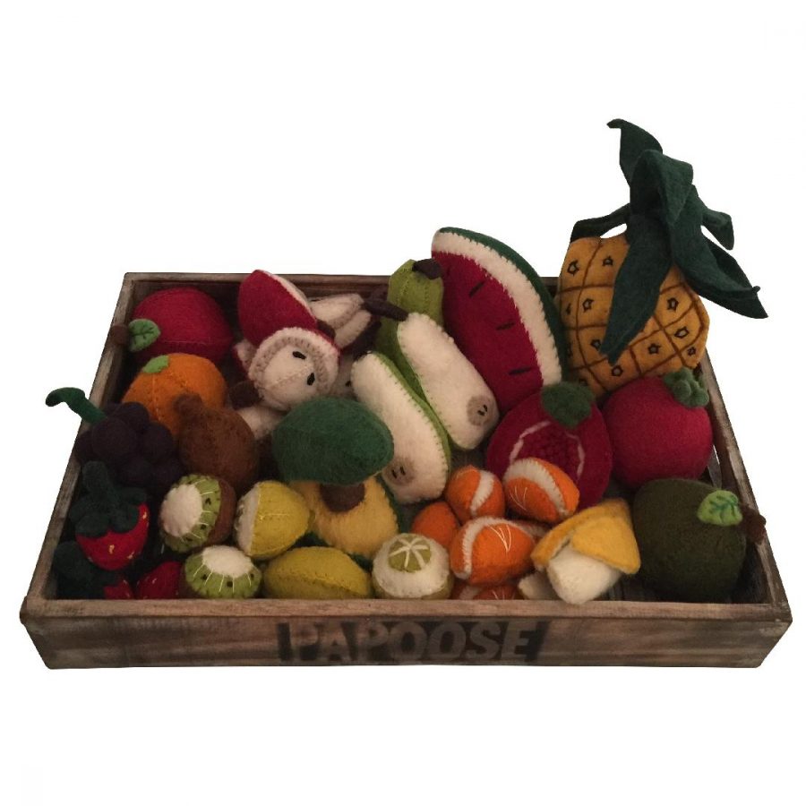 Felt Fruit Set in Crate (36pcs)