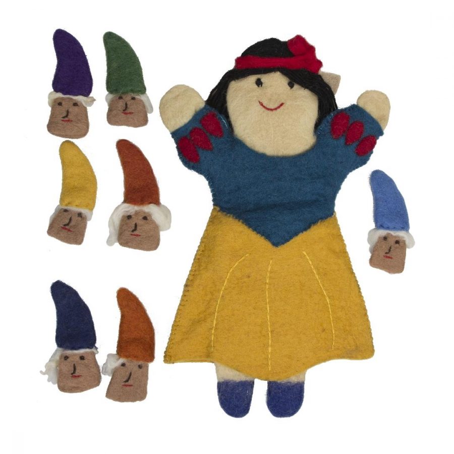 Snow White Felt Puppet Set (8pcs)