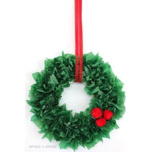 2. Tissue Paper Wreaths