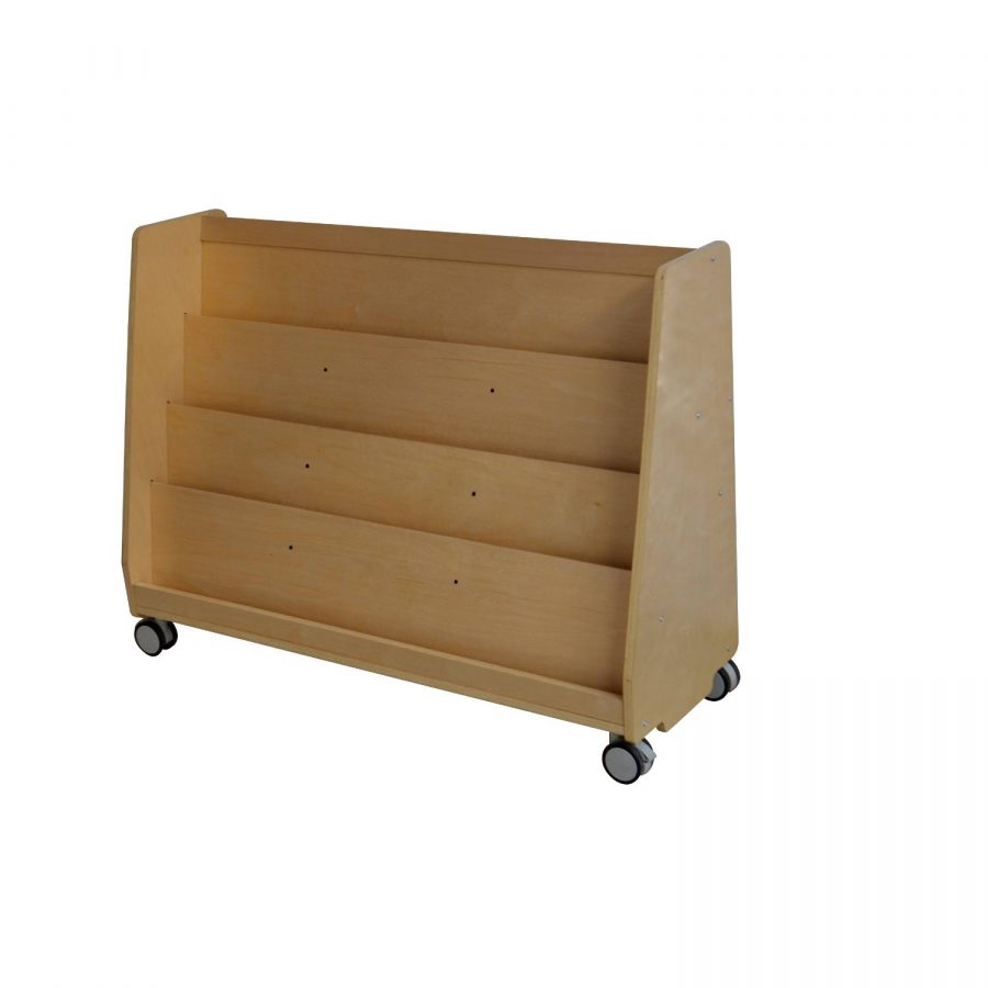 Birchwood Book Display Shelf Unit Classic - Castors