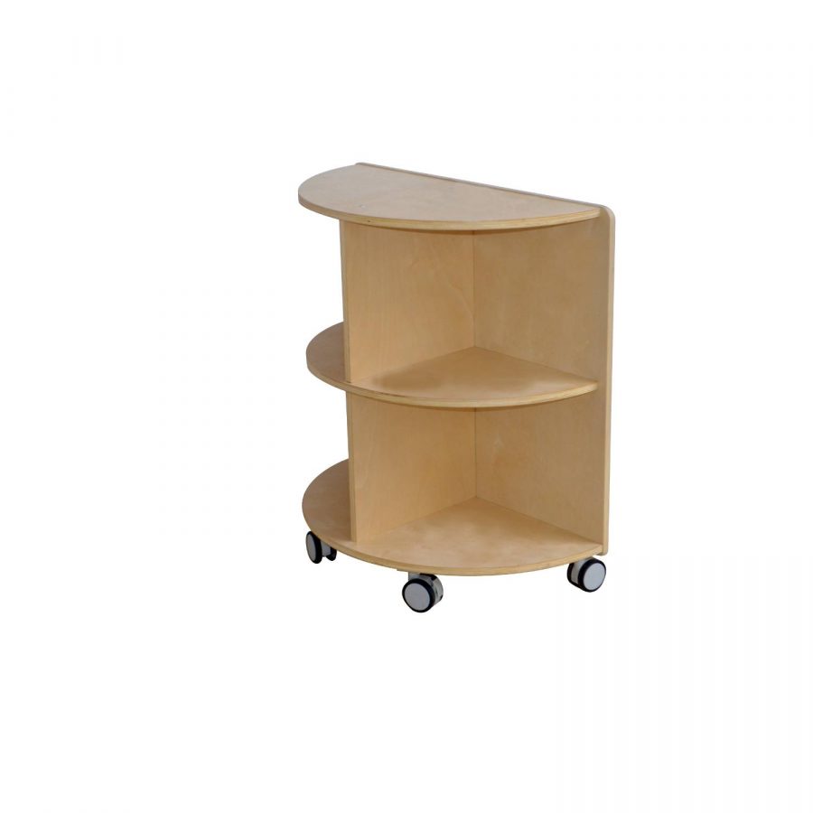 Birchwood Standard Semi-Circle Shelf Unit Classic with Castors