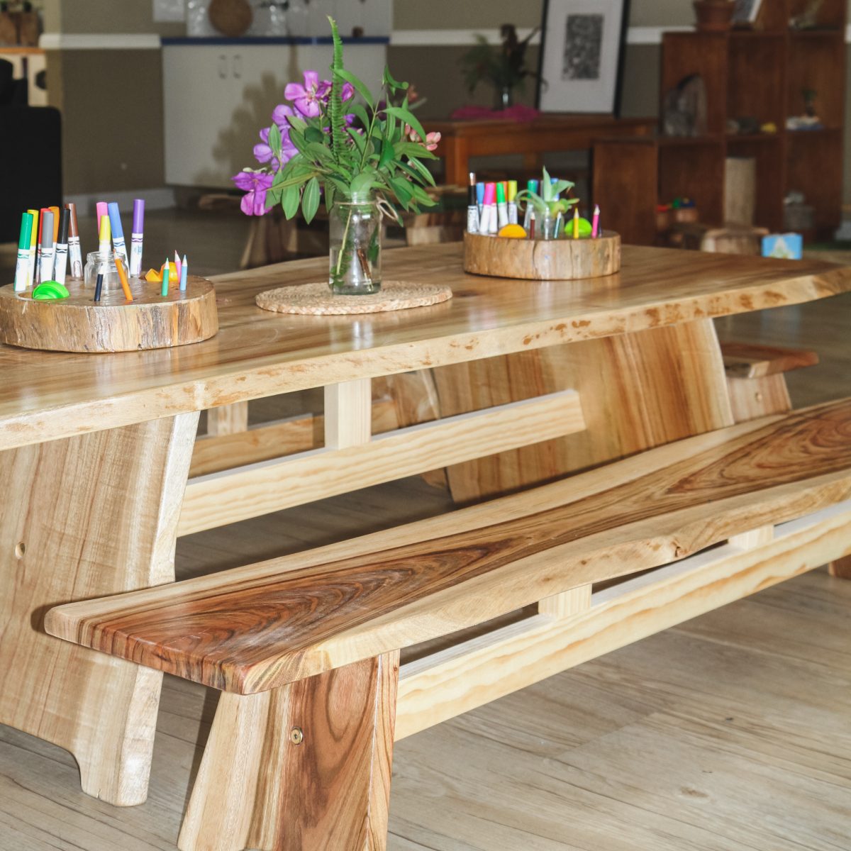 Grangewood Timber 180cm Table with 2 Bench Seats