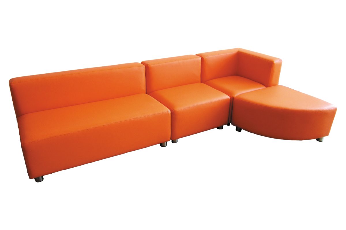 Modern Sofa Corner Seat Tangerine