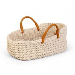 Doll Knitted Basket and Bedding Set
