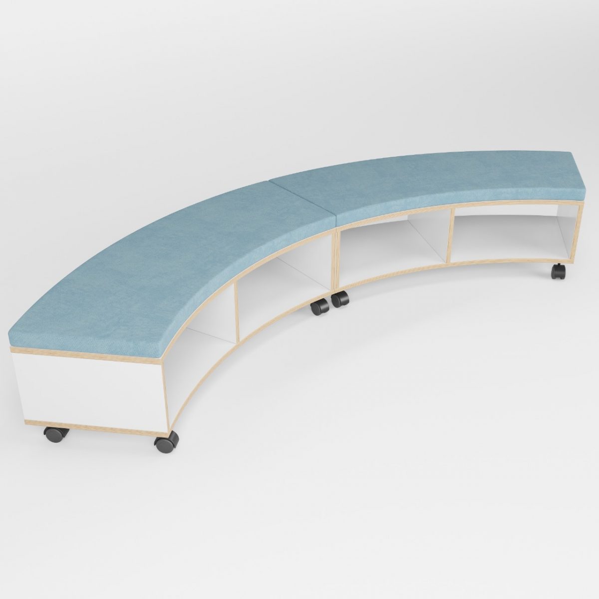FlexiDesign Curved Exterior Ottoman Bench (2pc)