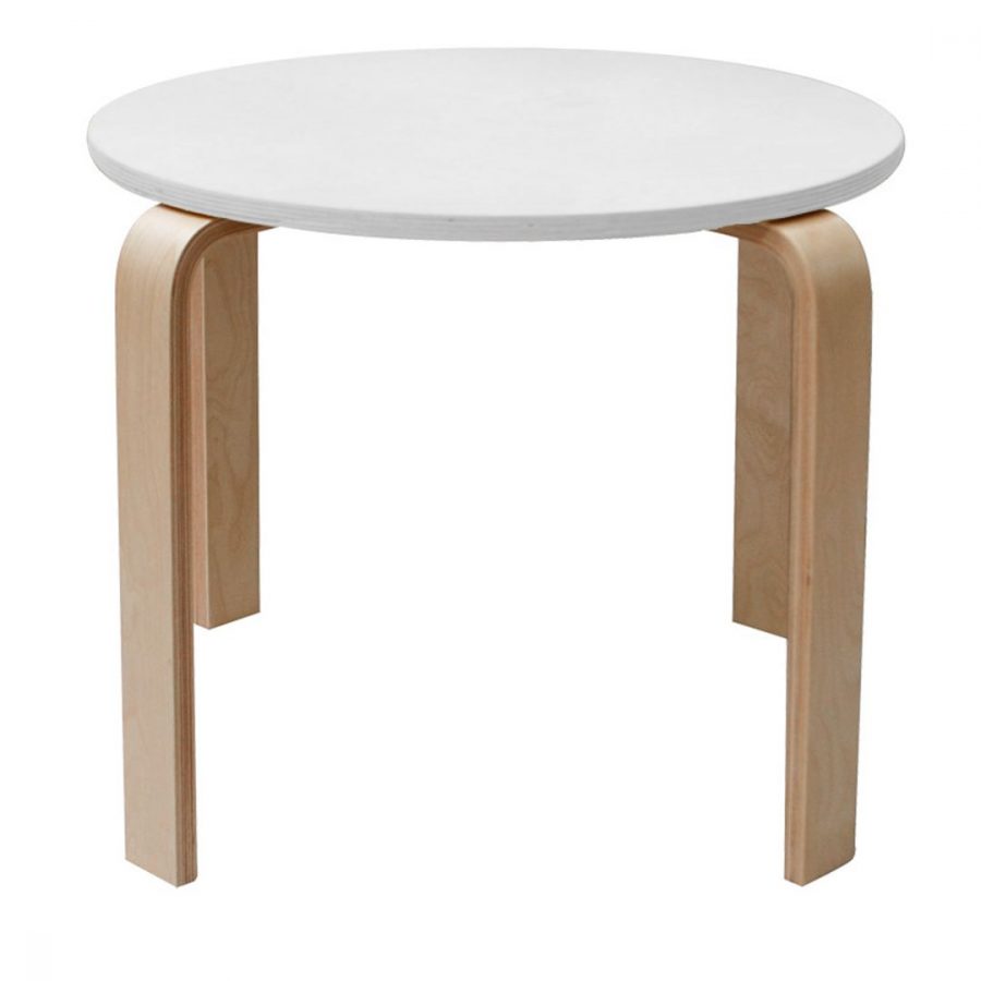 781010 Contemporary Wooden Table - Natural w White Top